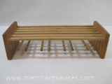 Wooden Spindle Hanging Wine Glass Rack