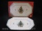 Christmastime Nikko Large Octagonal Platter in Original Box, made in Japan, 3 lbs 5 oz