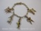 Vintage Sleepy Beauty Charm Bracelet