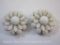 Two Vintage Western Germany Milk Glass Cluster Buttons