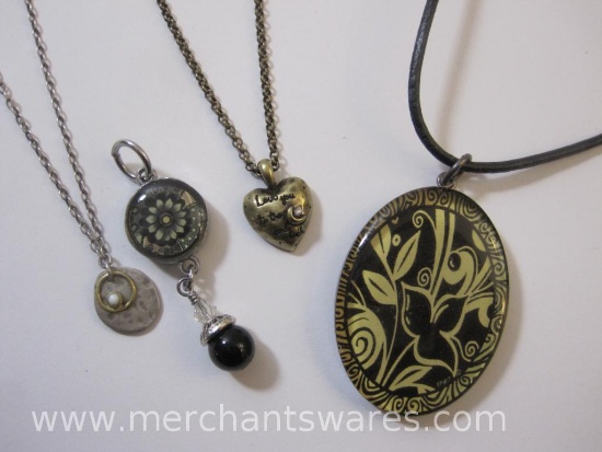 Three Necklaces plus Pendant, Inspirational Themed