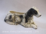 Vintage Made in Japan English Setter Ceramic Dog Planter, 12 oz