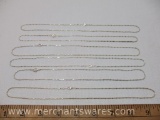 Six Silvertone Necklaces