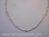 Dainty Silver 925 Necklace, approx 16 inches long