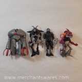 Four Teenage Mutant Ninja Turtles Action Figures including 2015 Shredder, 2012 Fishface, 2012 Baxter