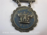 Sterling Silver United States Air Force 1000 Hours Merit Pin/Badge, 11.9 g total weight