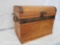 Wooden Storage Chest with Latch and Handles