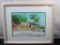 Framed Barney Baller Signed Original Watercolor Painting, 