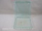 Hinged Top Clear Green Storage Box, Acid Free NL18, approx 13.5 x 13.5 inch Square, 3 inches Tall