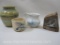 Handmade and Hand Painted Glazed Clay Vase with Salt Glazed Hanging Salt Crock and more