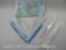 Stainless Steel and Plastic Chemistry Spatulas with Plastic Scoops