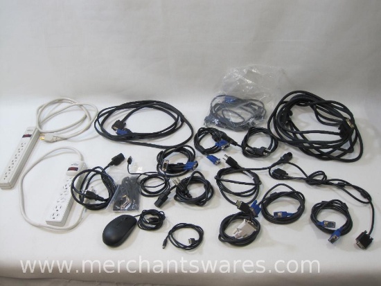 Surge Protector Power Strips, Computer and Monitor cords and more