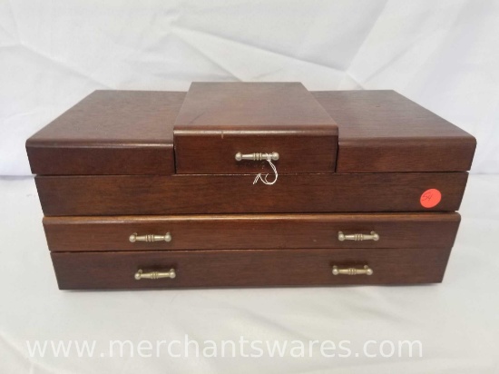 Two Drawer Wooden Jewelry Box