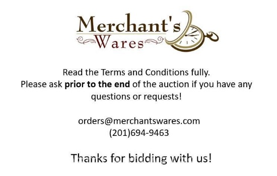 Items in the auction are PICK UP in Ringwood NJ ONLY, unless otherwise specifically noted. WE ARE AT