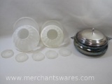 Sheffield Silver Company Chafing Dish with Tupperware Bowls and lids