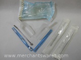 Stainless Steel and Plastic Chemistry Spatulas with Plastic Scoops