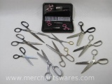 Assortment of Scissors includes Valley Forge Shears, Wiss, Kit in Zip Case and more