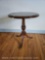 Round Occasional Wood Table with Brass Toe Caps 17