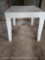 White Plastic End Table, 16x16 by 14 inches tall