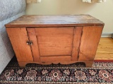 Antique Side Table with Door 27Wx13Hx14D