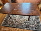 Antique Wide Plank Table with Two Drawers, Table Top Comes Off 35