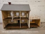 Large Wooden Colonial Style Doll House Approx 48