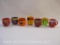 Seven Pillsbury Co Funny Face Plastic Mugs, 1969-1970, 1 lb