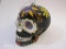 Candy Skull Glass Christmas Ornament, 2 oz