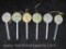Six Blown Glass Lollypop Ornaments in Boxes, 10oz