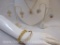 Gold Tone and Rhinestone Costume Jewelry, 2 oz