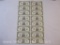 Uncut Sheet of 16 United States One Dollar Bills, 1985 Series, in original packaging, this item may