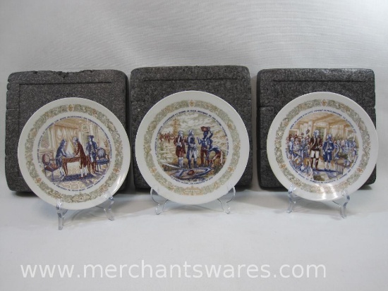 Three D'Arceau-Limoges Porcelain Collector Plates, No. 687, No. 786 and No.528, 2 lbs 10 oz