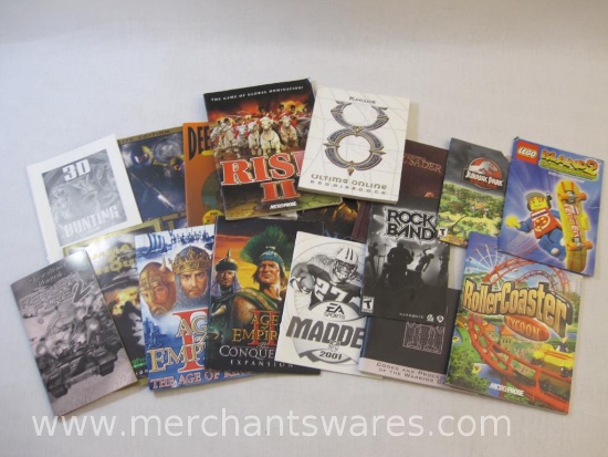 Assorted Gaming Booklets including Age of Empires II, Roller Coaster ...