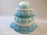 Pyrex Butterprint 4-Piece Cinderella Mixing Bowl Set, 441, 442, 443, 444, 7 lbs 14 oz