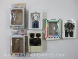 Three Diecast Metal Machine Robots, Airplane, Camera Robo and Jeep Robo, made in Taiwan, 7 oz
