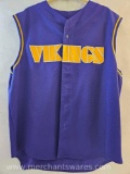 Minnesota Vikings Button Down Vest, Majestic XXL, 12 oz