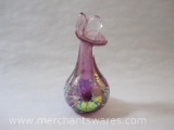 Violet Iridescent Mini Perfume Bottle with Dropper and in Gift Box, 5oz