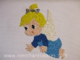 Vintage Melted Plastic Popcorn Angel Christmas Decoration, 6 oz