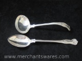 Vintage Sheffield Silver Plated Ladle and Large Serving Spoon, 15oz