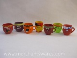 Seven Pillsbury Co Funny Face Plastic Mugs, 1969-1970, 1 lb