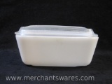 White Pyrex 1 1/2 Pint Refrigerator Dish 0502 with Glass Lid 502-C, 1 lb 9 oz