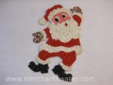 Vintage Melted Plastic Popcorn Santa Christmas Decoration, 10 oz