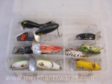 Tackle Box with Assorted Vintage Jitterbug Lures, 15 oz