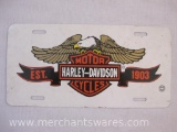 Vintage Metal Harley-Davidson Motorcycles Vanity License Plate, 3 oz