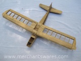 Large Vintage Balsa Wood R/C Airplane, see pictures AS IS, 2 lbs Due to size, item may ship