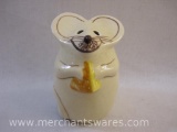 Vintage Ceramic Mouse Cheese Shaker, 12 oz