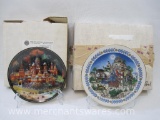 Two Collector's Plates, Fleetwood's First Annual Christmas The Magi #553, Jewels of the Golden Ring