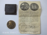 Verdun Bronze Medal, On Ne Passe Pas, 21 Fevrier 1916, in Pouch with Info