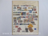 Postage Stamp Assortment, 1920's Ukraine and Togo, Australia, US Postal Seal and Ohio Vendor's