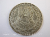 1961 Silver Mexico Un Peso Coin, 15.9 g
